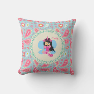 Name Hübsch Fairy Pink Paisley Kinderzimmer hinzuf Kissen