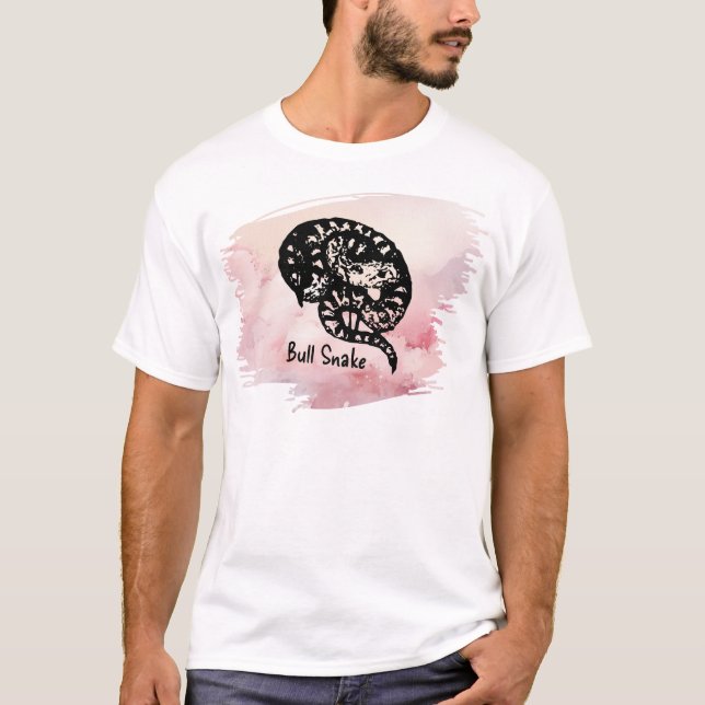 Name: "I Bite Bull Snake on Pink" T-Shirt (Vorderseite)