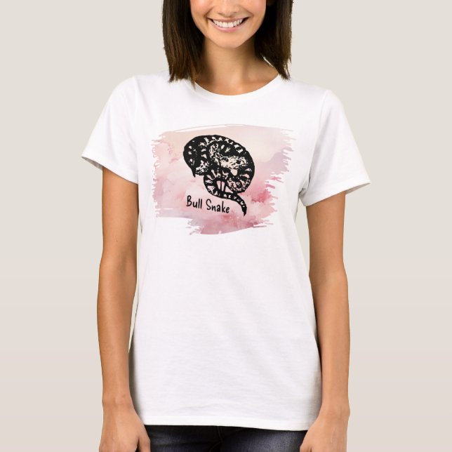 Name: "I Bite Bull Snake on Pink" T-Shirt (Vorderseite)