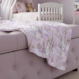 Name Ihrer Prinzessin und Burg Lavender ID1053 Fleecedecke