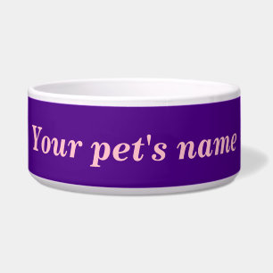 Name Ihres Haustieres mit violettem Hintergrund au Napf