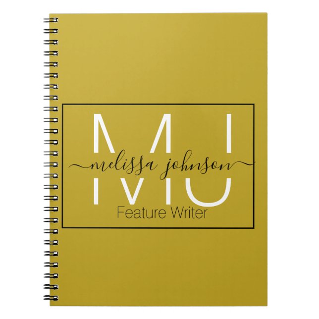 Name in Buchstaben Beruf Notebook Notizblock (Vorderseite)