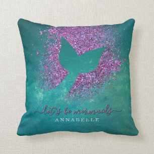 Name in den Personalisierten Mermaid-Schwanz einf Kissen