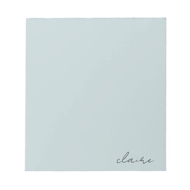 Name in Rotkehlcheneiblau Notizblock (Vorderseite)