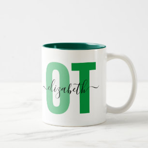 Name Individuelle Name des Arbeitstherapeuten Zweifarbige Tasse