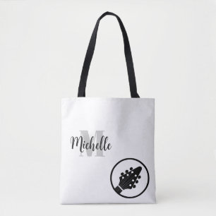 Name, Initial & Black Dreifach Musiktasche