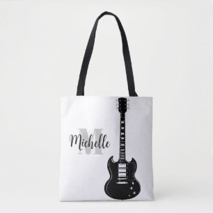 Name, Initial & Black Dreifach Musiktasche