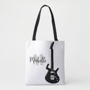 Name, Initial & Black Dreifach Musiktasche