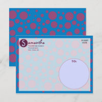 Name Initial Blue Lila Polka Dots Moons Circles