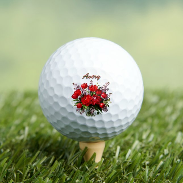 Name/ Initial Blumen-Golfbälle Golfball (Insitu T-Shirt)