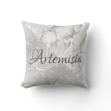 Name Initial Gray Marble Spark Geometry White