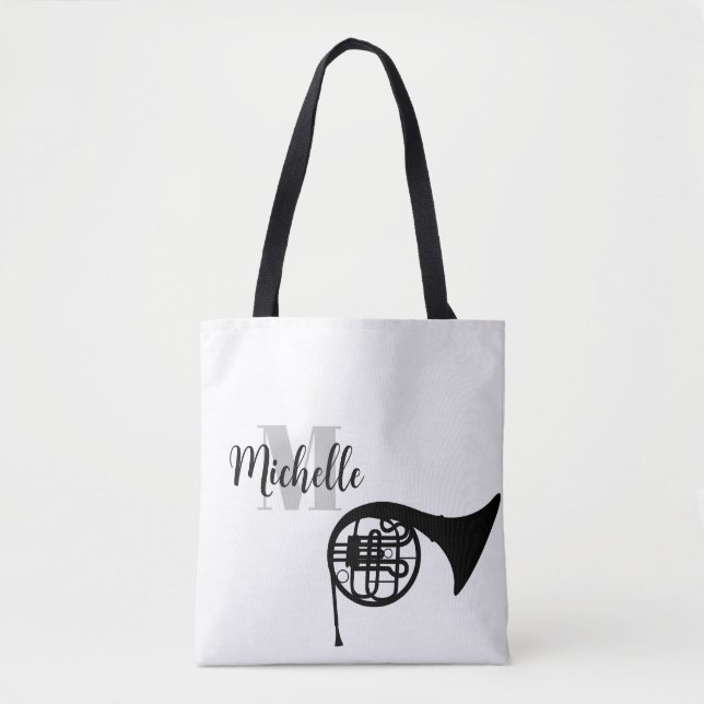 Name, Initiale und schwarzer Violinschlüssel Musik (Vorderseite)