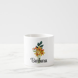 Name Initialen oder Text, Papier Quilled Blumen 6o Espressotasse