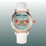 Name introvertierte Einsamkeit grün floralgrün Armbanduhr<br><div class="desc">Mit dieser atemberaubenden Frauenuhr mit einem schicken, weißen Lederband verleihen Sie Ihrem Handgelenk eine elegante Touch. Ideal für diejenigen, die ruhige Momente lieben, (Introvertiert) diese Uhr ist mit zarten Blumenakzenten und dem Satz "Eingeweihte Einsamkeit, '' und ''Energized by the Quiet" geschmückt, oder passen sie mit Ihrem eigenen kurzen Mantra an....</div>