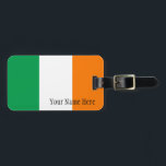 Name-Iren-Flagge Gepäckanhänger<br><div class="desc">Fertigen Sie diese Flagge von Irland mit Ihrem Namen oder Initialen besonders an. Großes Geschenk für einen Freund im Ausland,  Ihr irisches Erbe feiern oder als kleines Geschenk.</div>