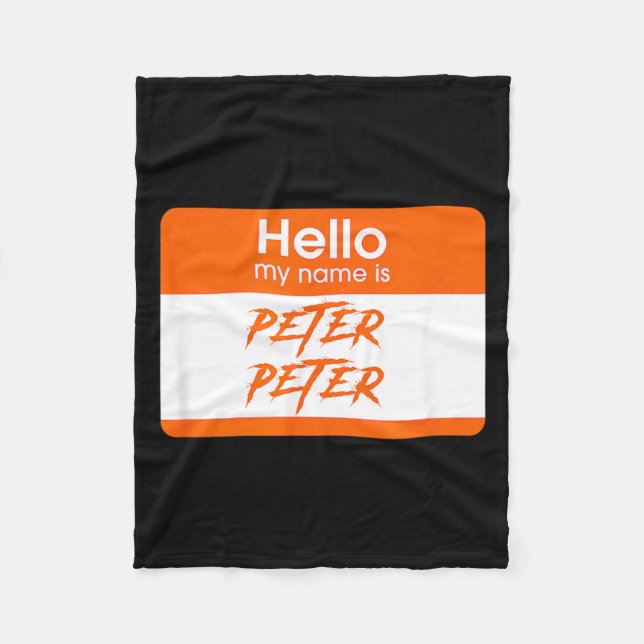Name ist Peter Peter Pumpkin Eater Lustiger Hallow Fleecedecke (Vorderseite)