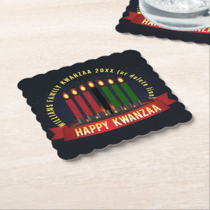 Name Jahr Kwanzaa Kerzen hinzufügen Untersetzer