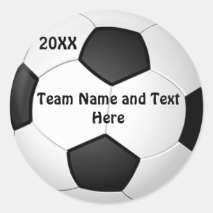 NAME, JAHR, TEAM, personalisierter Fußball-Sticker Runder Aufkleber