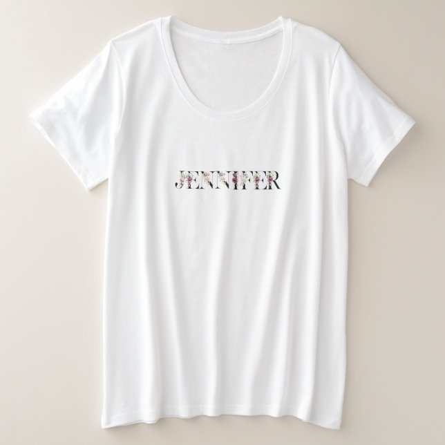 Name Jennifer Große Größe T-Shirt (Design vorne)