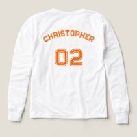 Name Jersey Nummer Boys White Long Sleeve