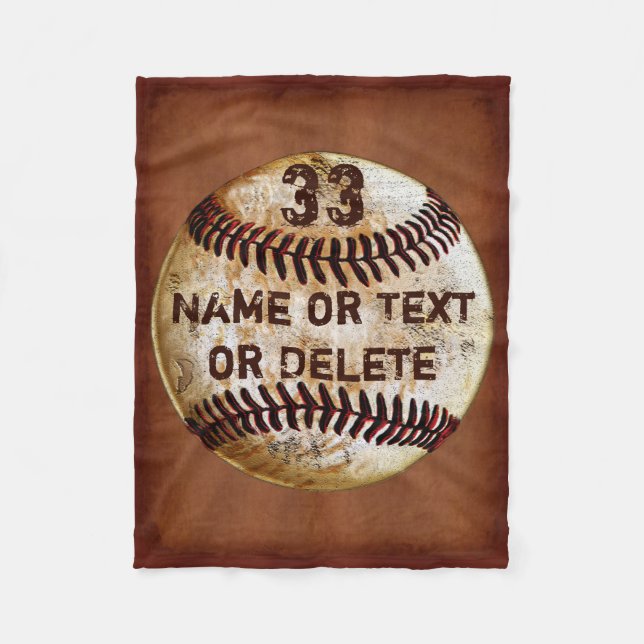 Name, Jersey Nummer Cool Baseball Blanket, 3 Größe Fleecedecke (Vorderseite)