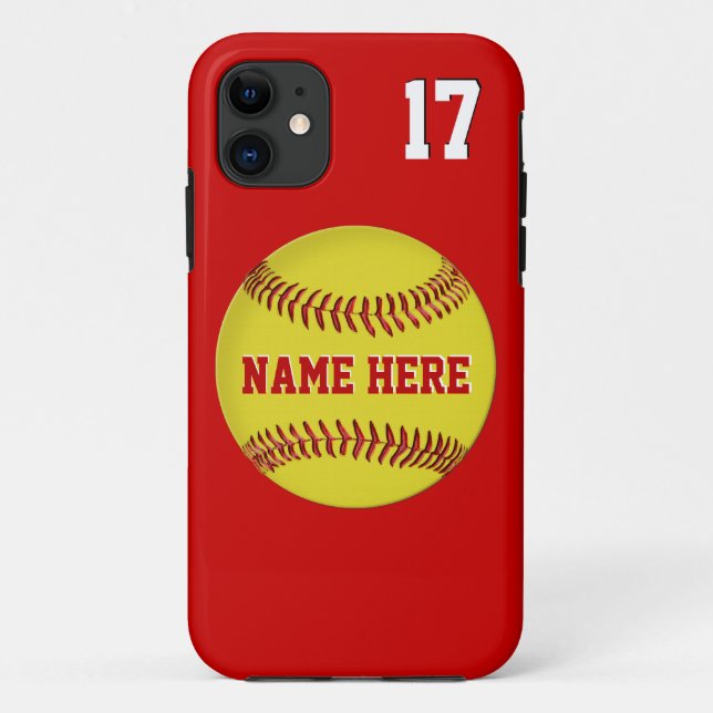 Name, Jersey-ZahlSoftball iPhone 5S Hüllen, 5 Case-Mate iPhone Hülle (Rückseite)