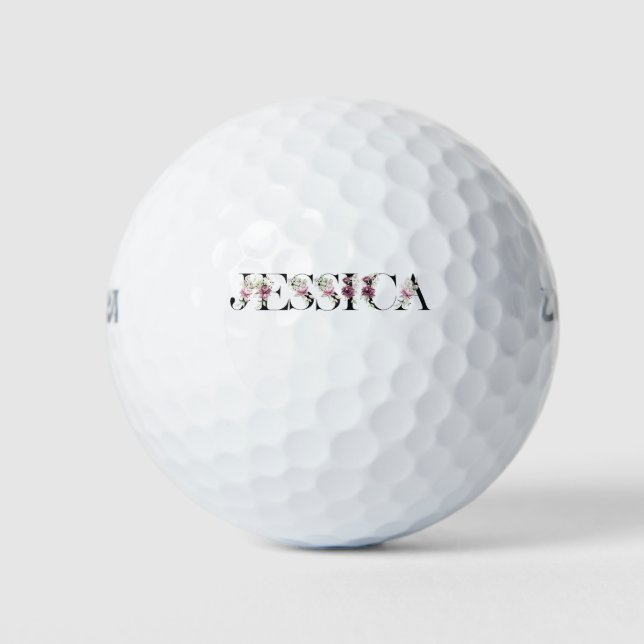 Name Jessica. Golfball (Vorderseite)