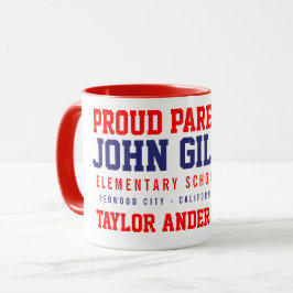 Name-John-Kieme-stolzes Elternteil-Rot Tasse