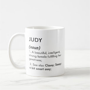 Name Judy, Bearbeitbarer Name, Benutzerdefinierter Kaffeetasse