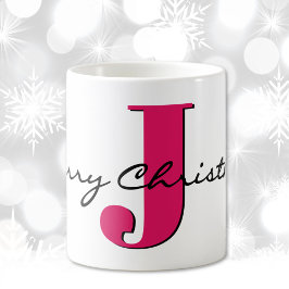 Name, Juli Ruby Red Birthstone | Frohe Weihnachten Kaffeetasse