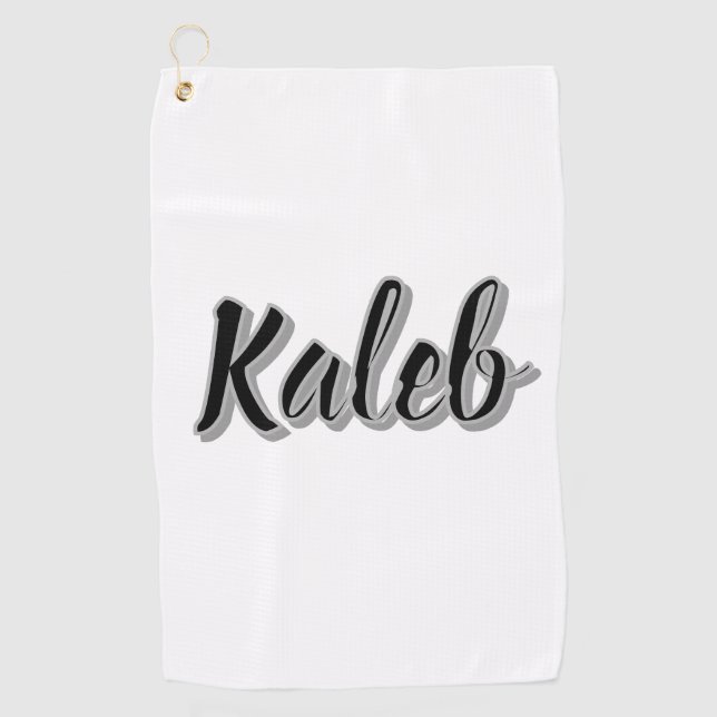 Name Kaleb Mens Golfhandtuch (Vorderseite)