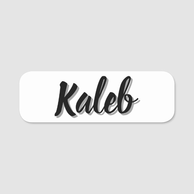 Name Kaleb Mens Namensschild (Vorderseite)
