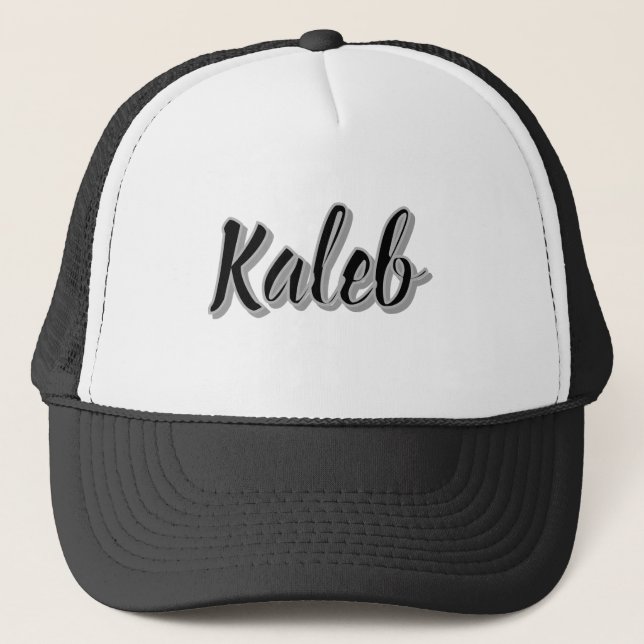 Name Kaleb Mens Truckerkappe (Vorderseite)