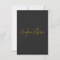 Name Kalligrafie Beruflich Elegance Gold Color