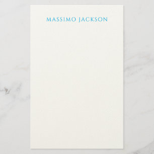 Name Kalligrafie Schrift Art Plain Einfach Weiß Bl Briefpapier