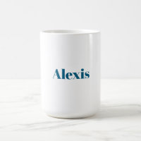 Name Kalligrafie Schrift Plain Einfach Weiß Blau