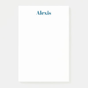 Name Kalligrafie Schrift Plain Einfach Weiß Blau Post-it Klebezettel