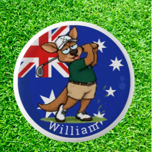 Name Känguru-Golfer Button