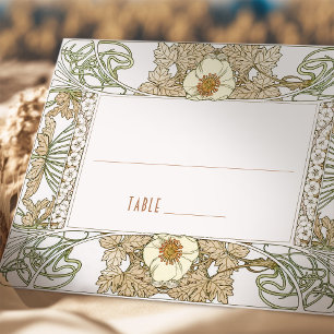 Name Karten Hochzeitstisch Vintag Art Nouveau