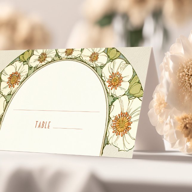 Name Karten Hochzeitstisch Vintag Art Nouveau (Von Creator hochgeladen)