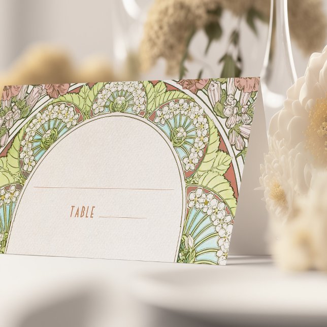 Name Karten Hochzeitstisch Vintag Art Nouveau (Von Creator hochgeladen)