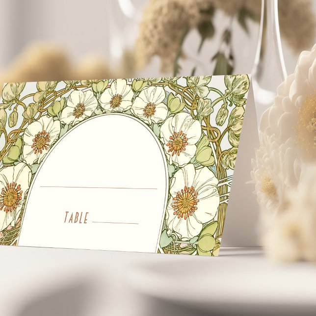 Name Karten Hochzeitstisch Vintag Art Nouveau (Von Creator hochgeladen)