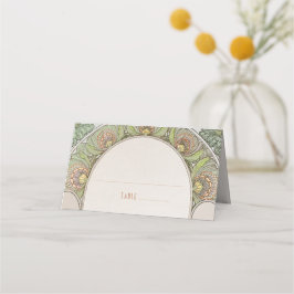 Name Karten Hochzeitstisch Vintag Art Nouveau
