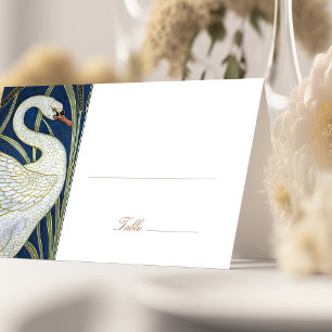 Name Karten Swans Hochzeitstisch Vintag Art Nouvea