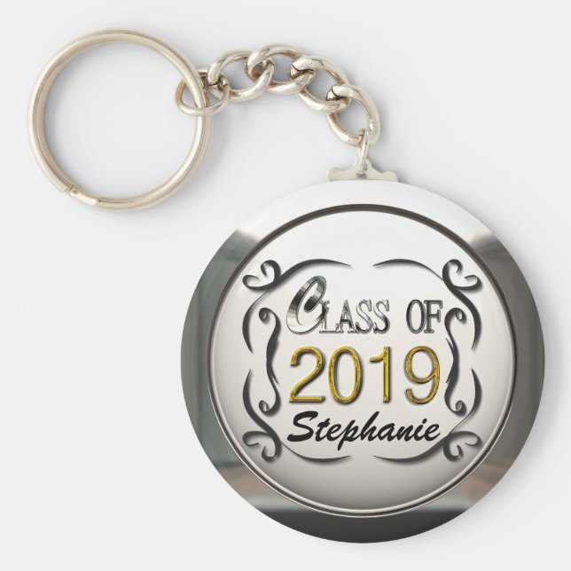 Name-Klasse für 2019-Abschluss-Schlüsselanhänger h Schlüsselanhänger (Vorne)