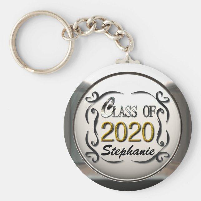 Name-Klasse für 2020-Abschluss-Schlüsselanhänger h Schlüsselanhänger (Vorne)