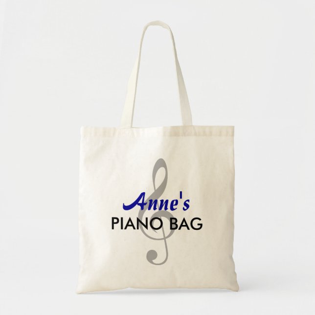 Name-Klavier-Tasche - Blau Tragetasche (Vorne)