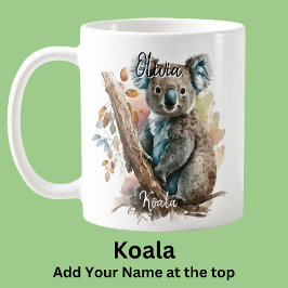 Name Koala auf Tree Australian Animal Marsupial hi Kaffeetasse