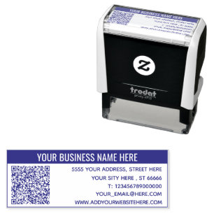 Name Kontaktinformationen Adresse QR-Code Stempel