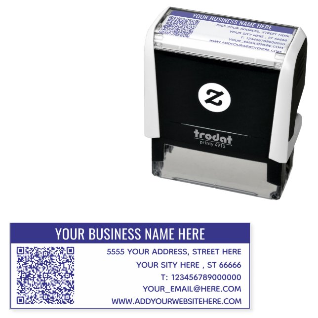 Name Kontaktinformationen Adresse QR-Code Stempel  (Beispiel)